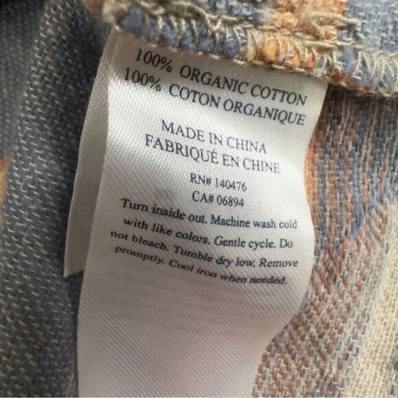 Faherty RARE Doug Good Feather Aztec Tribal Organic Cotton Poncho Hoodie Mens M - Picture 12 of 14